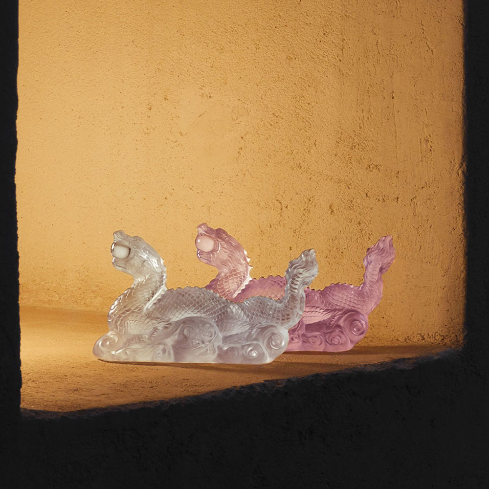 Lalique Zodiac Dragon Tianlong, Pink, Limited Edition